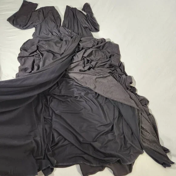 TIFFANY ROSE Maternity Isabella Glitter Black Surplice Dress Size6 USA 14/16. - Picture 8 of 16